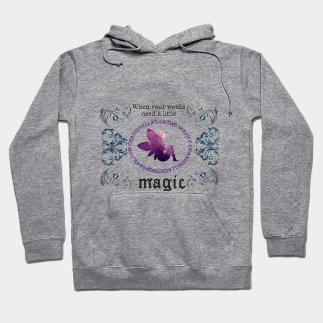 Blue Gem with Purple Fairy and Black Ad Hoodie by chanderella